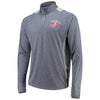 Atlanta Braves Stitches Raglan Sleeve Quarter-Zip Pullover Jacket - Heathered Navy/Gray