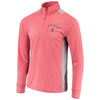 Los Angeles Angels Stitches Raglan Sleeve Quarter-Zip Pullover Jacket - Heathered Red/Gray