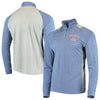 Chicago Cubs Stitches Raglan Sleeve Quarter-Zip Pullover Jacket - Heathered Royal/Gray
