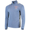 Chicago Cubs Stitches Raglan Sleeve Quarter-Zip Pullover Jacket - Heathered Royal/Gray