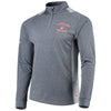 Cleveland Indians Stitches Raglan Sleeve Quarter-Zip Pullover Jacket - Heathered Navy/Gray