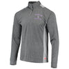 Colorado Rockies Stitches Raglan Sleeve Quarter-Zip Pullover Jacket - Heathered Charcoal/Gray