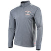 Detroit Tigers Stitches Raglan Sleeve Quarter-Zip Pullover Jacket - Heathered Navy/Gray