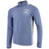 Los Angeles Dodgers Stitches Raglan Sleeve Quarter-Zip Pullover Jacket - Heathered Royal/Gray