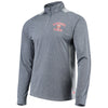 Minnesota Twins Stitches Raglan Sleeve Quarter-Zip Pullover Jacket - Heathered Navy/Gray