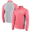 Washington Nationals Stitches Raglan Sleeve Quarter-Zip Pullover Jacket - Heathered Red/Gray