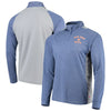 New York Mets Stitches Raglan Sleeve Quarter-Zip Pullover Jacket - Heathered Royal/Gray