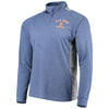 New York Mets Stitches Raglan Sleeve Quarter-Zip Pullover Jacket - Heathered Royal/Gray