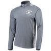 New York Yankees Stitches Raglan Sleeve Quarter-Zip Pullover Jacket - Heathered Navy/Gray