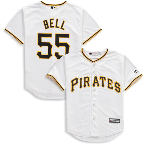Josh Bell Pittsburgh Pirates Majestic Youth Home Official Cool Base Player Jersey