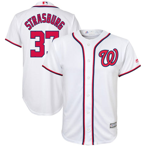 Stephen Strasburg Washington Nationals Majestic Youth Home Official Cool Base Player Jersey