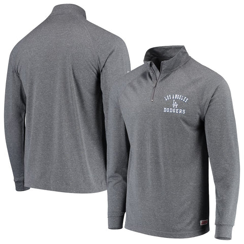 Los Angeles Dodgers Stitches Team Raglan Quarter-Zip Pullover Jacket