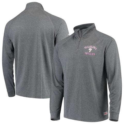 Philadelphia Phillies Stitches Team Raglan Quarter-Zip Pullover Jacket