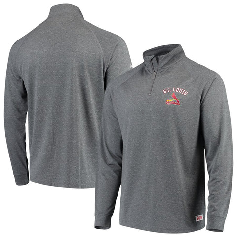 St. Louis Cardinals Stitches Team Raglan Quarter-Zip Pullover Jacket