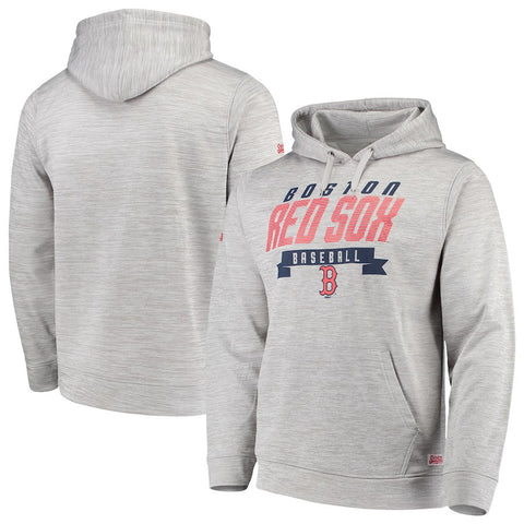 Boston Red Sox Stitches Poly Pullover Hoodie - Heathered Gray