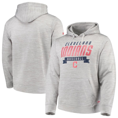 Cleveland Indians Stitches Poly Pullover Hoodie - Heathered Gray