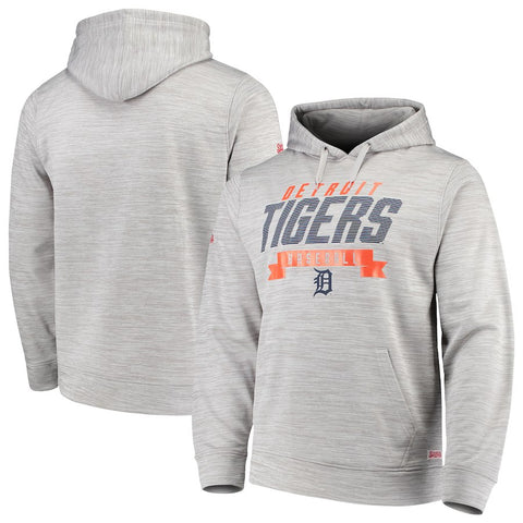 Detroit Tigers Stitches Poly Pullover Hoodie - Heathered Gray