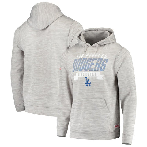 Los Angeles Dodgers Stitches Poly Pullover Hoodie - Heathered Gray