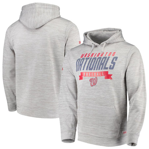 Washington Nationals Stitches Poly Pullover Hoodie - Heathered Gray