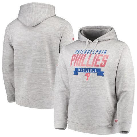 Philadelphia Phillies Stitches Poly Pullover Hoodie - Heathered Gray