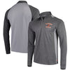 Baltimore Orioles Stitches Raglan Sleeve Quarter-Zip Pullover Jacket - Heathered Charcoal/Gray
