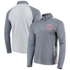 Boston Red Sox Stitches Raglan Sleeve Quarter-Zip Pullover Jacket - Heathered Navy/Gray