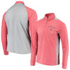 Los Angeles Angels Stitches Raglan Sleeve Quarter-Zip Pullover Jacket - Heathered Red/Gray