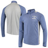 Los Angeles Dodgers Stitches Raglan Sleeve Quarter-Zip Pullover Jacket - Heathered Royal/Gray