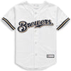 Lorenzo Cain Milwaukee Brewers Majestic Youth Home Cool Base Replica Player Jersey