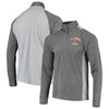 San Francisco Giants Stitches Raglan Sleeve Quarter-Zip Pullover Jacket - Heathered Charcoal/Gray