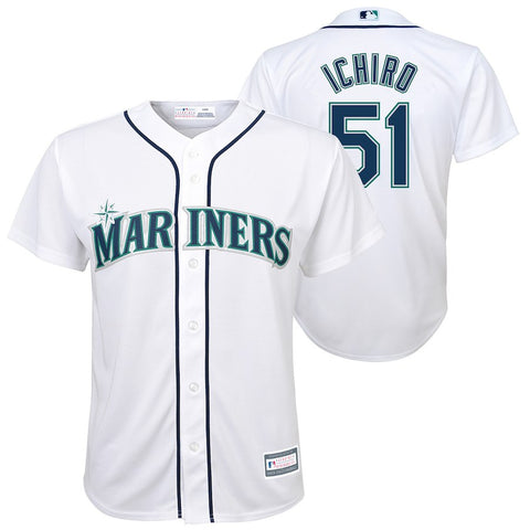 Ichiro Suzuki Seattle Mariners Majestic Youth Home Cool Base Replica Player Jersey
