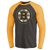 Boston Bruins   Showtime Raglan Tri-Blend Long Sleeve T-Shirt