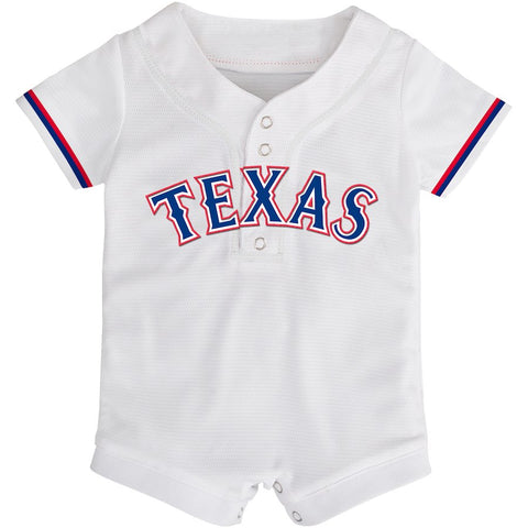Texas Rangers Majestic Newborn & Infant Cool Base Romper Jersey
