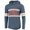Houston Astros Henley Pullover Hoodie - Heathered Navy