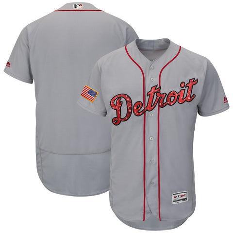 Detroit Tigers Majestic 2018 Stars & Stripes Flex Base Team Jersey