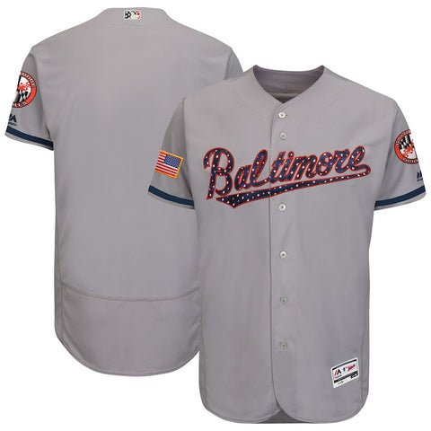 Baltimore Orioles Majestic 2018 Stars & Stripes Flex Base Team Jersey