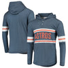 Houston Astros Henley Pullover Hoodie - Heathered Navy