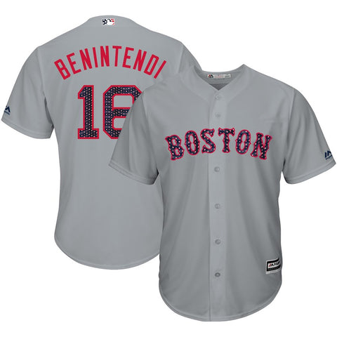 Andrew Benintendi Boston Red Sox Majestic 2018 Stars & Stripes Cool Base Player Jersey