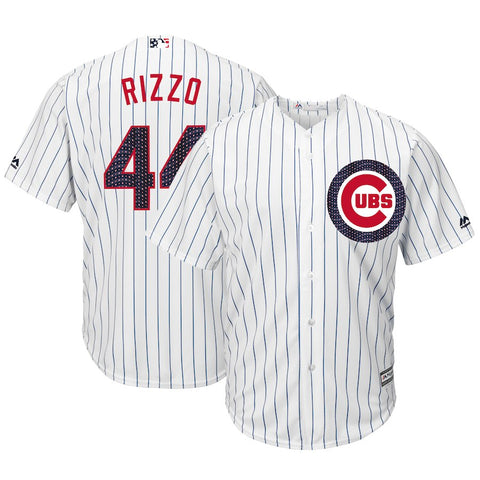 Anthony Rizzo Chicago Cubs Majestic 2018 Stars & Stripes Cool Base Player Jersey