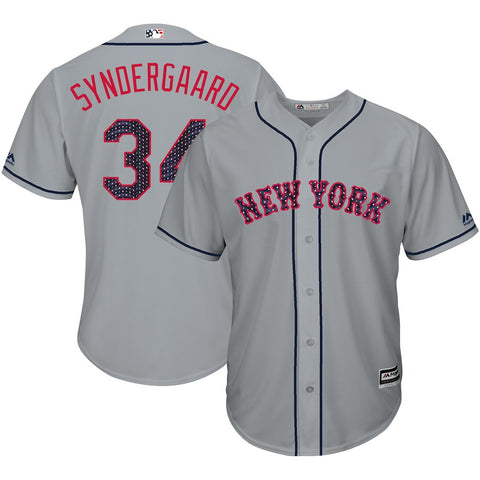 Noah Syndergaard New York Mets Majestic 2018 Stars & Stripes Cool Base Player Jersey