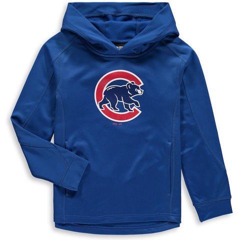 Chicago Cubs Youth Team Logo Side Pocket Fleece Pullover Hoodie - Royal