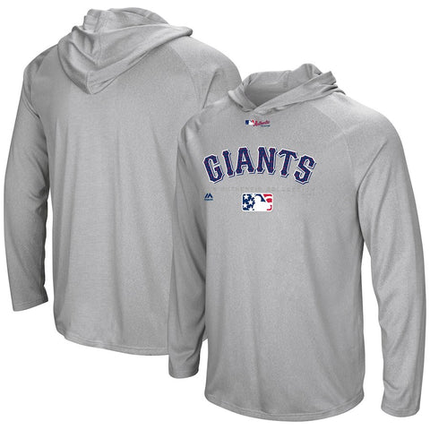 San Francisco Giants Majestic 2018 Stars & Stripes Authentic Ultra-Light Pullover Hoodie
