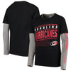 Carolina Hurricanes Youth Binary 2-In-1 Long Sleeve/Short Sleeve T-Shirt Set