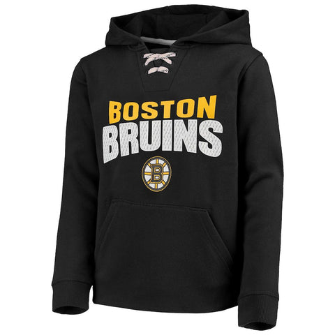 Boston Bruins Youth Off the Ice Lace-Up Pullover Hoodie