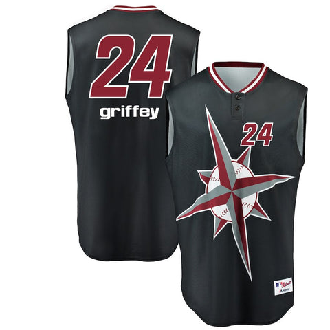Ken Griffey Jr. Seattle Mariners Majestic 1998 Turn Ahead the Clock Throwback Authentic Player Jersey