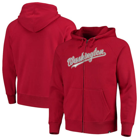 Washington Nationals '47 Ovation Headline Full-Zip Raglan Hoodie
