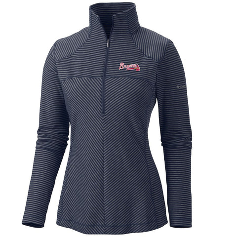 Atlanta Braves Columbia Women's Layer First Omni-Wick Quarter-Zip Jacket