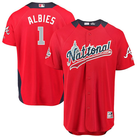 Ozzie Albies National League Majestic 2018 MLB All-Star Game Home Run Derby Player Jersey