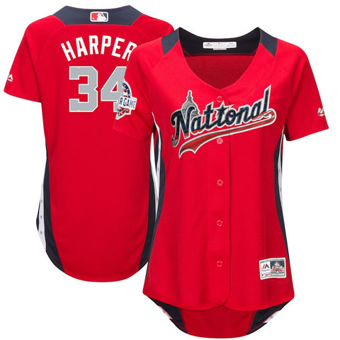 Bryce Harper National League Majestic Women's 2018 MLB All-Star Game Home Run Derby Player Jersey