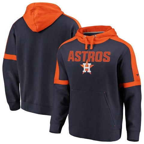 Houston Astros   Iconic Fleece Pullover Hoodie - Navy/Orange